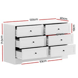 Artiss LEIF 6-Drawer Chest of Drawers in White — Allure Home Collections