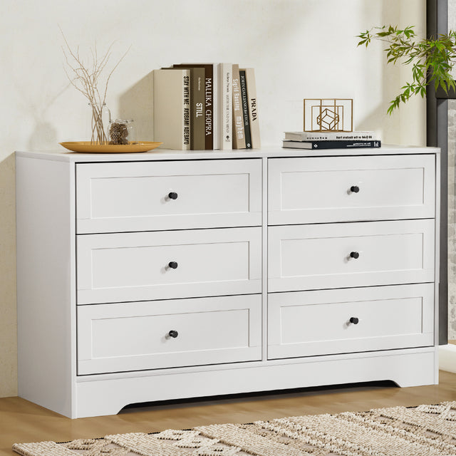 Artiss LEIF 6-Drawer Chest of Drawers in White — Allure Home Collections