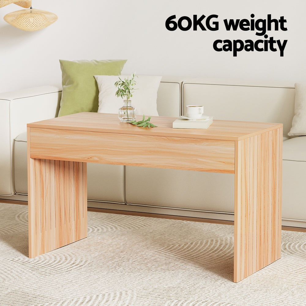 Artiss 100cm Rectangular Fluted Coffee Table — Allure Home Collections