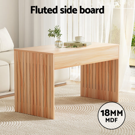 Artiss 100cm Rectangular Fluted Coffee Table — Allure Home Collections