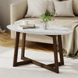 Artiss Oval Marble Effect Coffee Table — Allure Home Collections