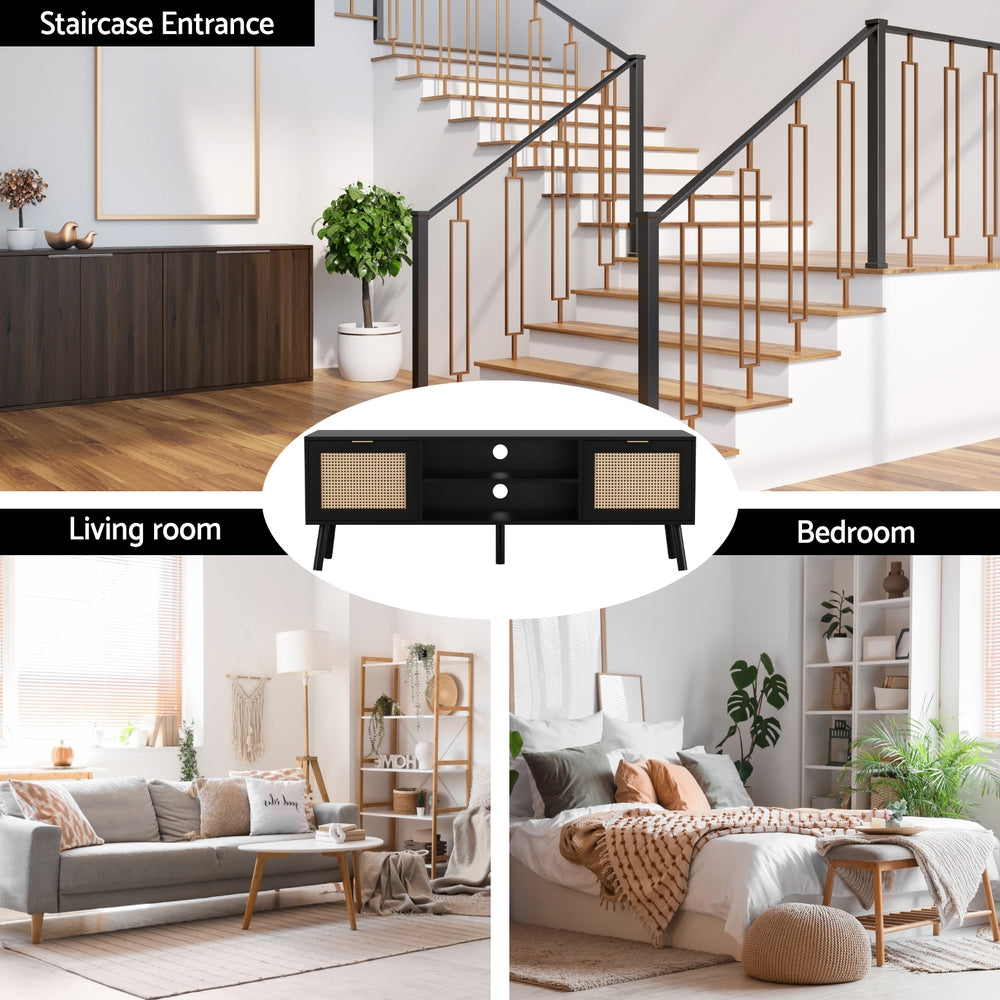 Artiss 150cm Elegant Black TV Unit with Storage — Allure Home Collections