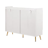 Artiss 5-Tier 30-Pair White Shoe Rack Cabinet with Gold Metal Feet — Allure Home Collections