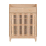 Artiss 4-Tier 16-Pair Pine Shoe Rack Cabinet — Particle Board, Durable Construction — Allure Home Collections