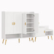 Westmere Shoe Cabinet and Bench Set, White