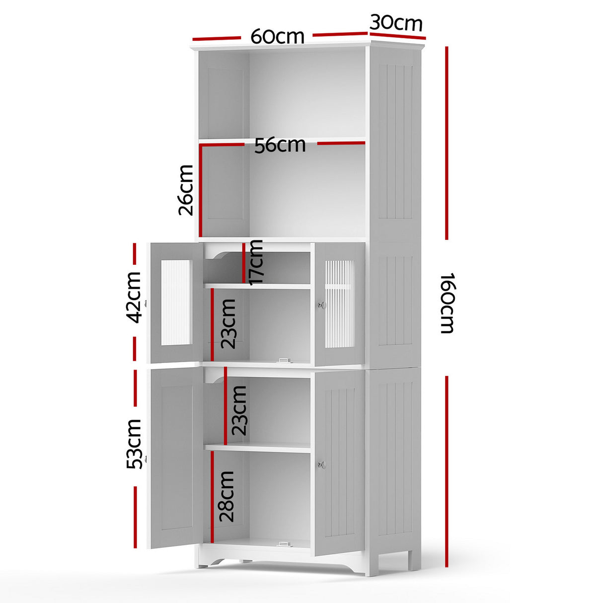 New Residence 2 Door Buffet Sideboard, White