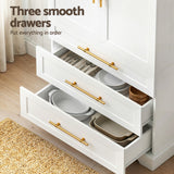 Curlwaa 2 Door 3 Drawer Buffet Sideboard, White