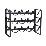 12 bottle black metal freestanding wine rack