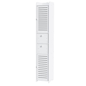 Nangwarry Slim Bathroom Tallboy, White 2pcs image 1