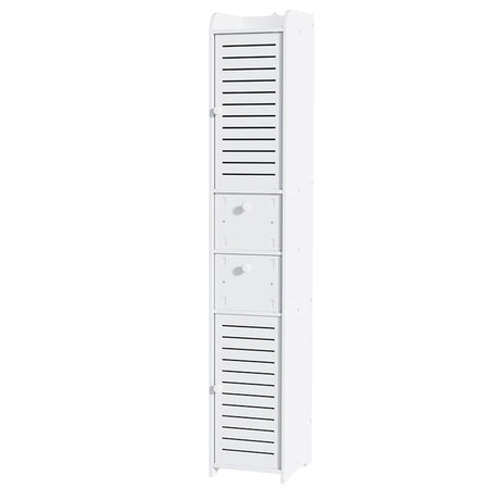 Nangwarry Slim Bathroom Tallboy, White 2pcs image 1