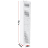 Nangwarry Slim Bathroom Tallboy, White 2pcs image 2