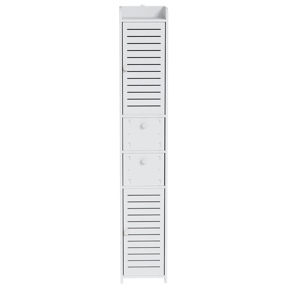 Nangwarry Slim Bathroom Tallboy, White 2pcs image 3