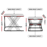 Dixons Creek Nesting Coffee Table 2pcs, White and Black
