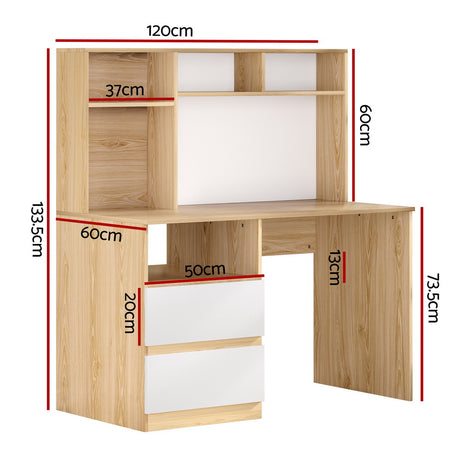 Artiss Computer Desk with Bookshelf and Drawer — Allure Home Collections