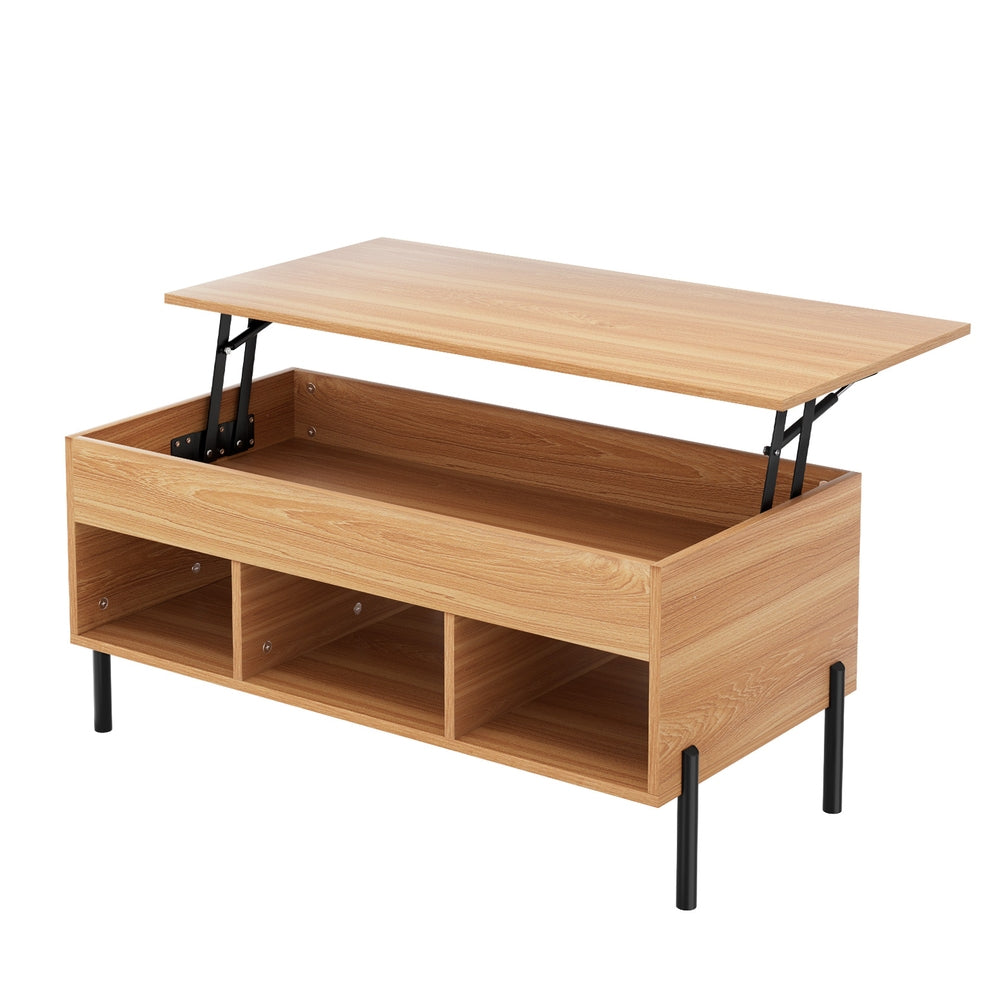 Artiss Lift-Top Coffee Table in Oak — Hidden Storage — Allure Home Collections