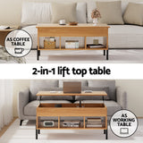 Artiss Lift-Top Coffee Table in Oak — Hidden Storage — Allure Home Collections