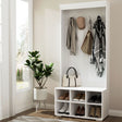 Lake Bolac Hall Tree Shoe Cabinet, White