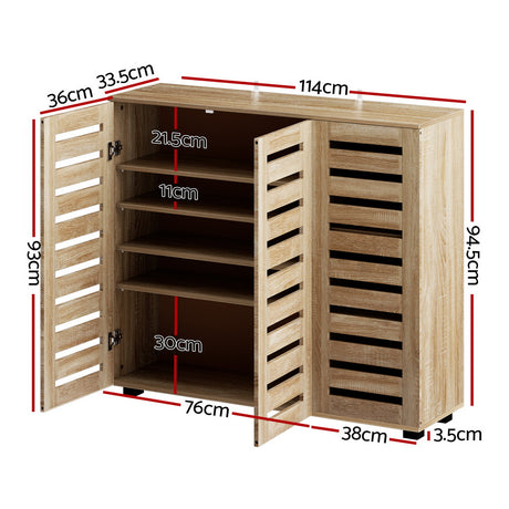 Artiss ALSTER 30-Pair Adjustable Shoe Rack Cabinet — Particleboard, Melamine — Allure Home Collections