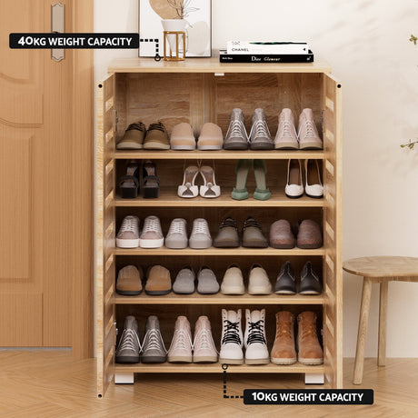 Fyans Creek 5 Tier Shoe Cabinet, Wood image 7