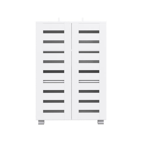 Artiss ALSTER 5-Tier 20-Pair White Shoe Cabinet — Particle Board, Melamine Finish — Allure Home Collections