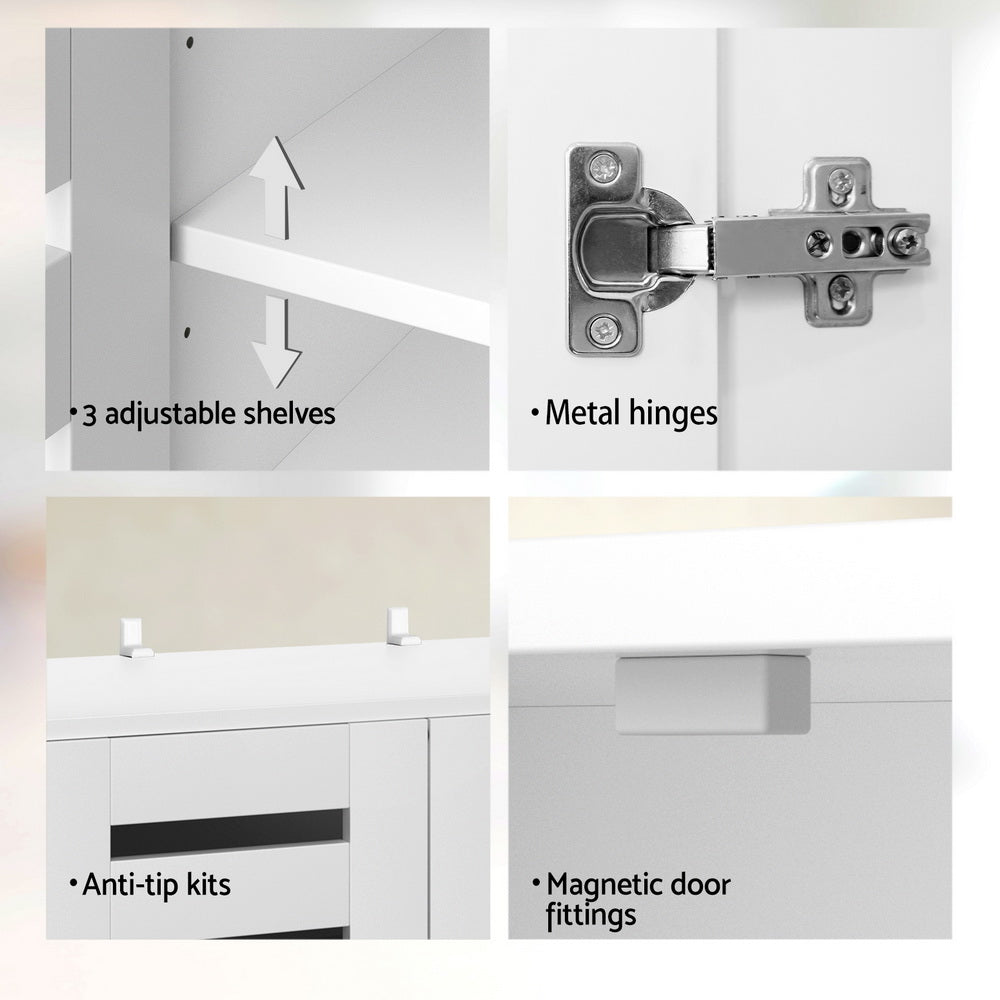 Fyans Creek 5 Tier Shoe Cabinet, White image 6
