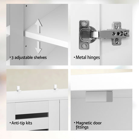 Fyans Creek 5 Tier Shoe Cabinet, White image 6