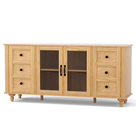 Pyap Buffet Sideboard, Pine and Black