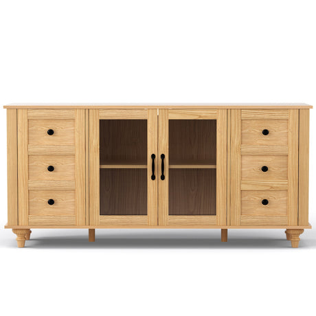 Pyap Buffet Sideboard, Pine and Black