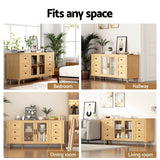 Pyap Buffet Sideboard, Pine and Black