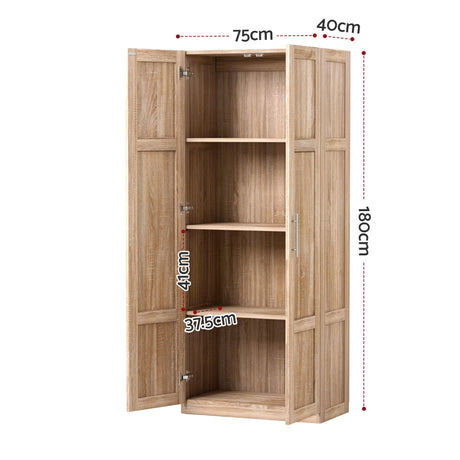 Renmark 2 Door Buffet Sideboard, Pine 2pcs