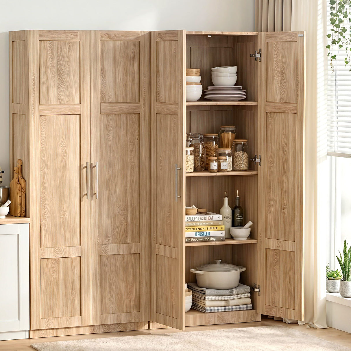 Renmark 2 Door Buffet Sideboard, Pine 2pcs