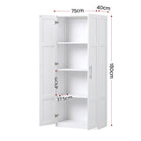 Renmark 2 Door Buffet Sideboard, White 2pcs