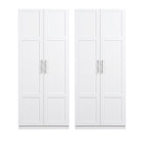 Renmark 2 Door Buffet Sideboard, White 2pcs