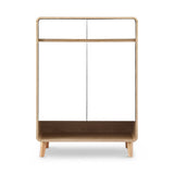 Vite Vite 5 Tier Shoe Cabinet, White and Pine