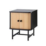 Artiss BORIS Bedside Table with Sliding Fluted Doors — Allure Home Collections