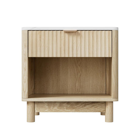 Artiss Bedside Table Nightstand with 1 Drawer and Open Shelf in Pine — Allure Home Collections