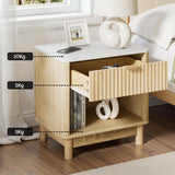Artiss Bedside Table Nightstand with 1 Drawer and Open Shelf in Pine — Allure Home Collections