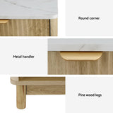 Artiss Bedside Table Nightstand with 1 Drawer and Open Shelf in Pine — Allure Home Collections