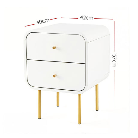 Torquay Bedside Table, White, view 3