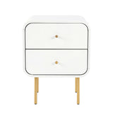 Cabarita Metal Leg Bedside Table, White