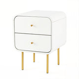Cabarita Metal Leg Bedside Table, White