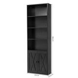 Rose Park 6 Tier Bookshelf, Black