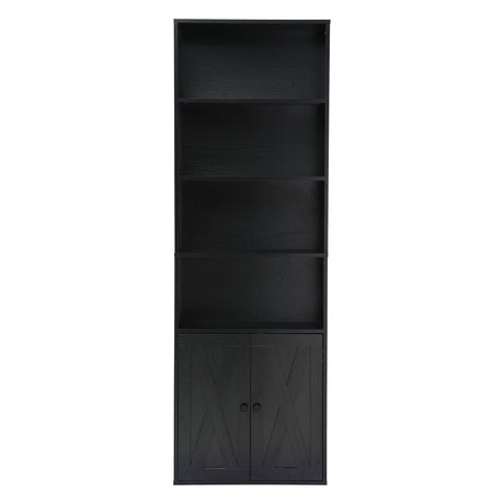 Rose Park 6 Tier Bookshelf, Black