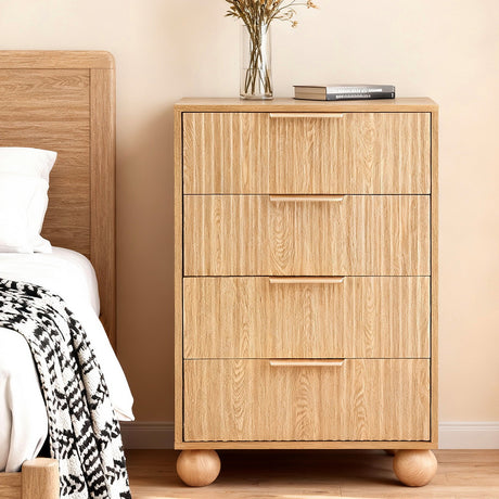 Bundanoon 4 Drawer Tallboy, Pine
