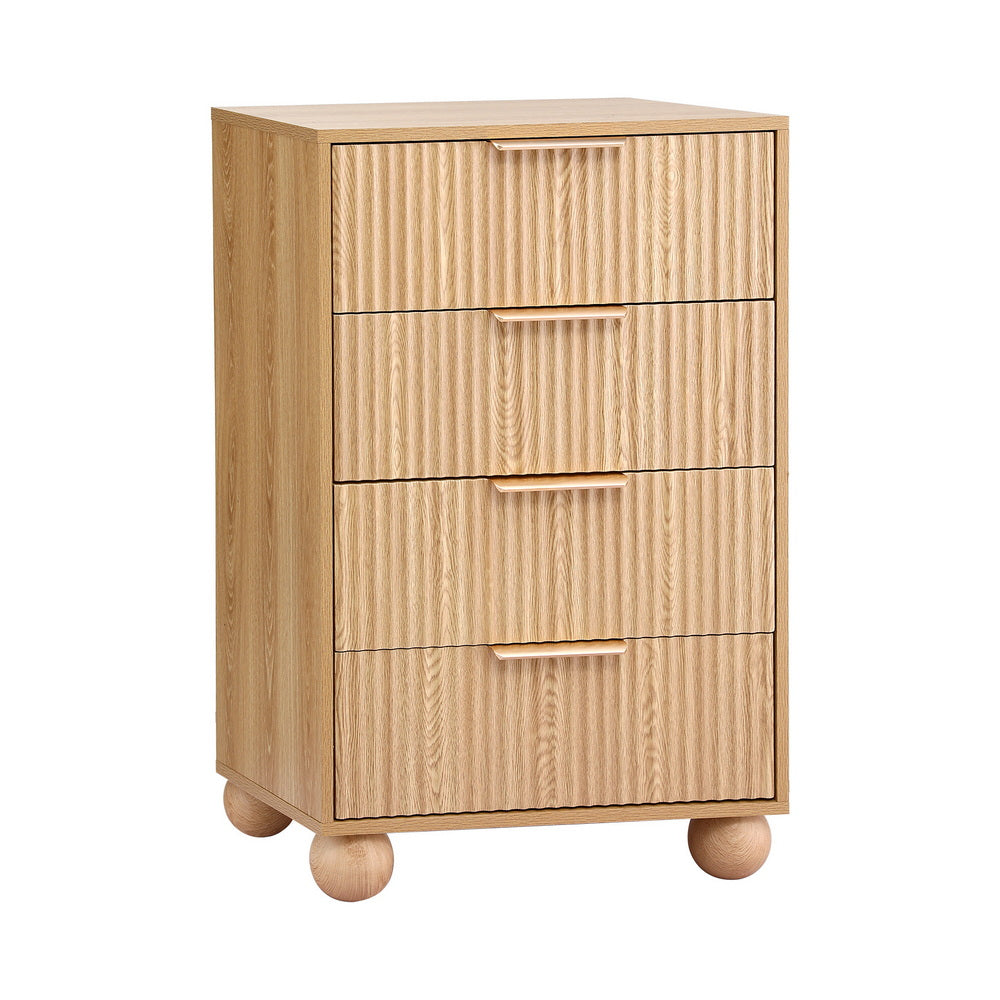 Bundanoon 4 Drawer Tallboy, Pine view 3