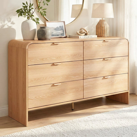 Mandemar 6 Drawer Lowboy, Pine