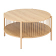 Artiss 2-Tier Round Coffee Table with Rustic Metal Accents — Allure Home Collections