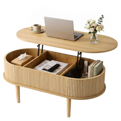 Yering Lift Top Coffee Table, Natural