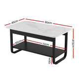 Gladysdale Marble Coffee Table, Black and White