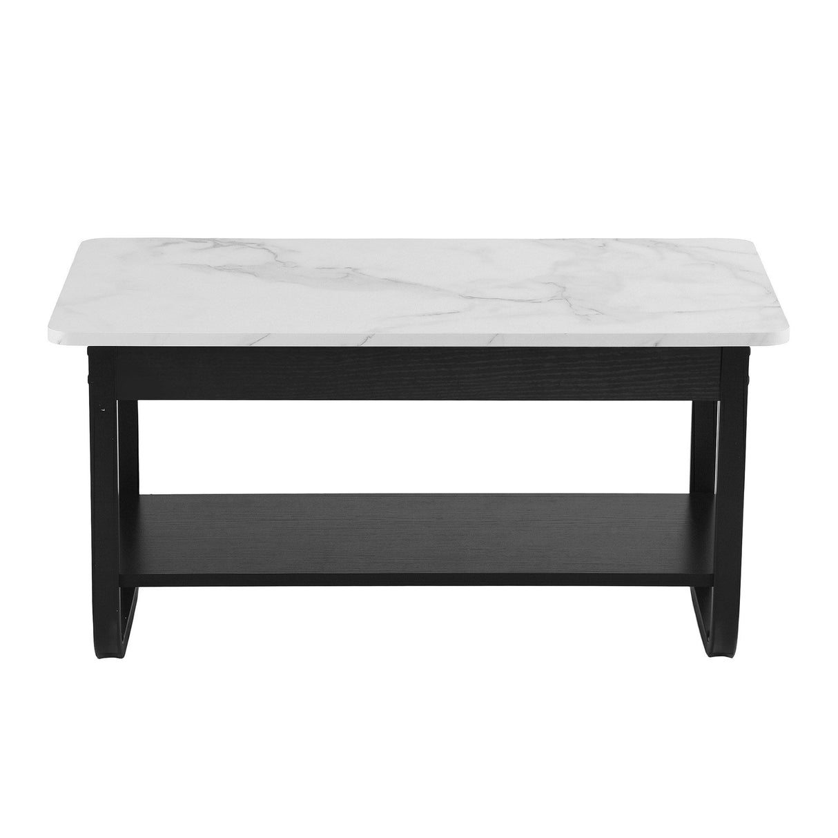 Gladysdale Marble Coffee Table, Black and White
